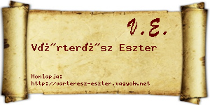 Várterész Eszter névjegykártya