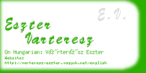 eszter varteresz business card